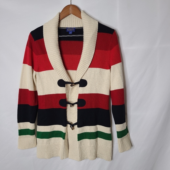 Pendleton Sweaters Pendleton Shawl Collar Toggle Button Cardigan